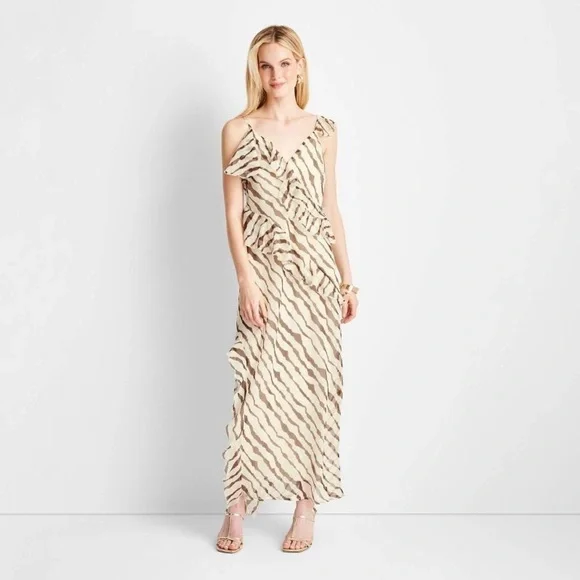 Women's Ruffle Ankle Length Dress - Future Collective™ with Jenee Naylor - Picture 3 of 8